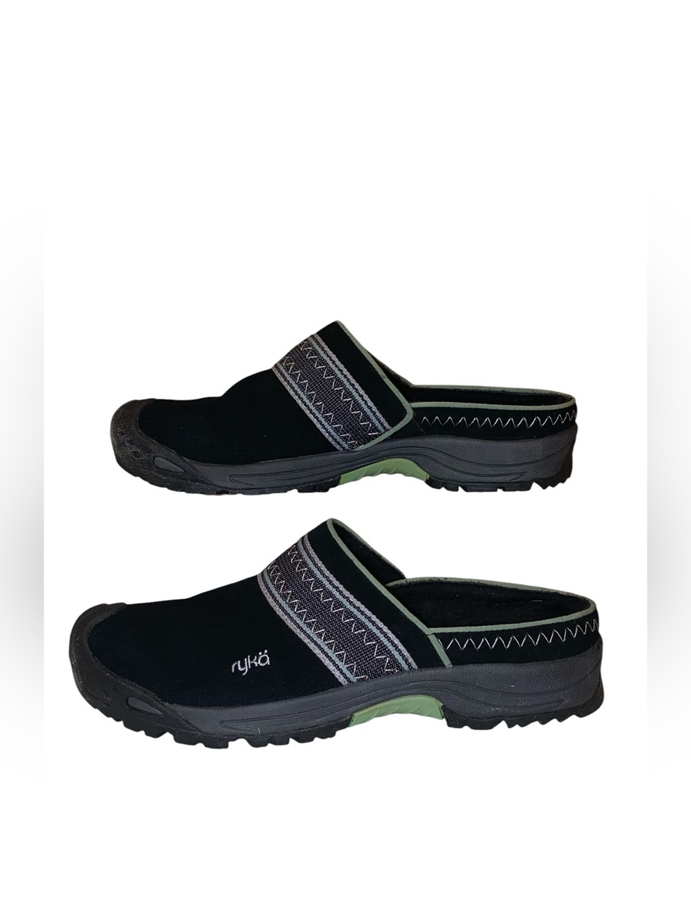 RYKA Nitracel Slip On Clog Mule Trek Branded Clog Black Size 8-1/2